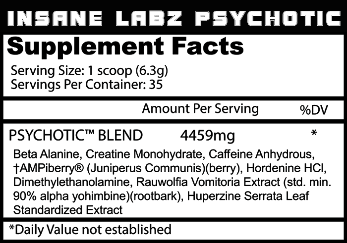 Insine Labz Psychotic (информация о продукте, 2015)